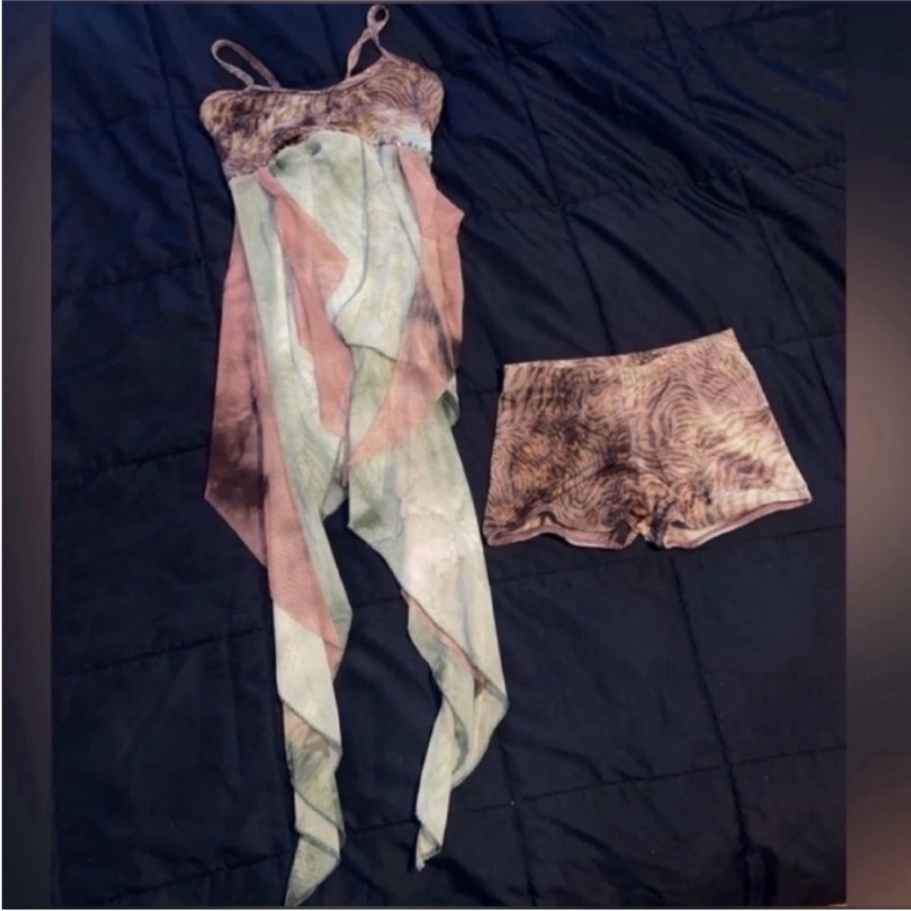Animal print Two-Piece Dance Costume